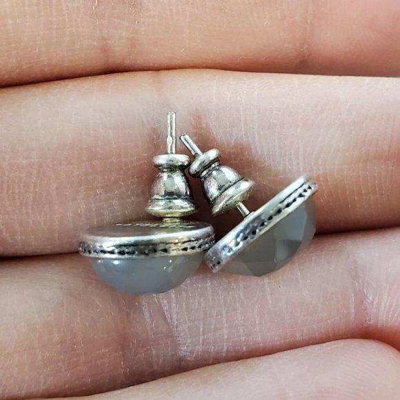 Satellite Paris Faceted Quartz Earrings Studs - Picture 10 of 11